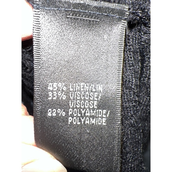 Lafayette 148 Black Open-Front Women's Sweater - Picture 3 of 3